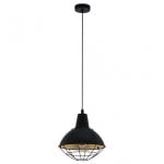 Hängeleuchte Eglo Cannington E27 Schwarz Gold Stahl 150x30,5cm