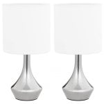 VidaXL Pack de 2 Lampes de Table Tactiles E14 Blanches