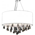 VidaXL Lámpara Colgante de Techo con Cristales 3xE14 Blanca