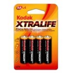 Confezione da 4 batterie alcaline Kodak Xtralife AA LR06