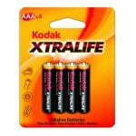 Kodak Xtralife Confezione da 4 batterie alcaline AAA LR03