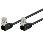 Goobay Cable de Red Acodado Doble UTP CAT5E 3m Negro
