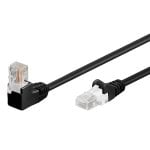 Goobay Cable de Red Acodado UTP CAT5E 50cm Negro
