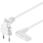 Goobay Cable de Alimentación CEE7 Acodado a C7 Macho/Macho 5m Blanco