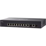 Cisco SG350-10 Switch de Red 10 Puertos Gigabit Negro