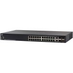 Cisco SG550X-24P Switch 24 Portas Gigabit PoE Stackable Preto
