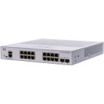 Cisco CBS250-16T-2G-EU Switch de Rede 16 Portas GE 2 x SFP de 1 G Prateado