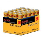 Piles Alcalines AAA Kodak Max Pack 20