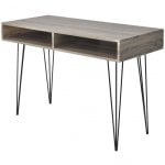 Scrivania VidaXL con 2 scomparti Grigio