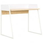 Bureau VidaXL 90x60x88cm Chêne/Blanc