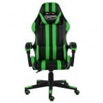 Sedia da gaming VidaXL in pelle sintetica nera/verde