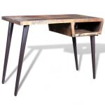 Bureau en bois recyclé VidaXL avec pieds en fer