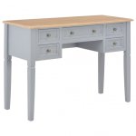 VidaXL Bureau en bois 109,5x45x7,5 cm Gris