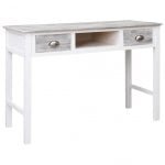 Scrivania in legno VidaXL 110x45x76 cm Grigia