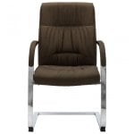 VidaXL Silla de Oficina Voladiza de Tela Marrón