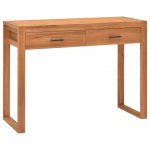 Bureau VidaXL avec 2 tiroirs en bois de teck recyclé