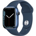 Apple Watch Series 7 GPS, 41mm Cassa in Alluminio Blu con Cinturino Sport Azzurro