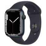 Apple Watch Series 7 GPS, 45mm Cassa in Alluminio Mezzanotte con Cinturino Sport Mezzanotte