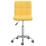 VidaXL Silla de Oficina Giratoria de Tela Amarilla Mostaza