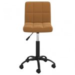 VidaXL Silla de Oficina Giratoria de Terciopelo Marrón