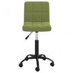 VidaXL Silla de Oficina Giratoria de Terciopelo Verde Claro