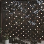 VidaXL Filet Lumineux de Noël LED Blanc Chaud Intérieur/Extérieur 4x4m