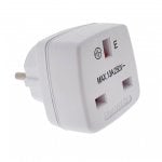 Eurobric Adaptador de Viaje UK-EU Blanco
