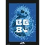 Erik Star Wars Episodio IX BB-8 Stampa blu 40x30 cm