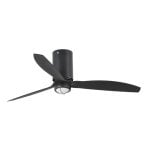 Faron Mini Tube Fan Ventoinha de Teto Smart com Luz LED e Comando Preto