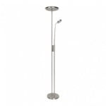Fabrilamp Pie De Salón Antares 20w+7w 4000k Lector Níquel Intensidad Regulable