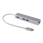 Base para Portátil Equip USB-C a USB 3.0 3 Puertos con Gigabit Ethernet