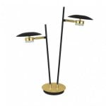 Fabrilamp Sobremesa Ciudad Del Cabo 2 Luces 12w 4000k Negro Oro