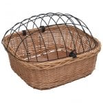 vidaXL Cesta Delantera de Bicicleta con Tapa Sauce Natural