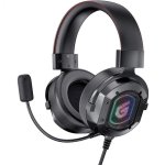 Auriculares Conceptronic ATHAN03B con cable, 3,5 mm, Gaming, LED RGB, micrófono, negros