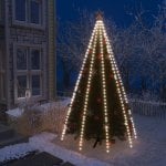 VidaXL Filet lumineux pour sapin de Noël 400 LED Blanc froid 400 cm