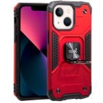 Coque rigide avec anneau rouge cool pour iPhone 13 Mini