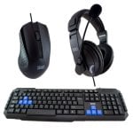 3Go Drile H2 Pack tastiera + mouse + cuffie nere