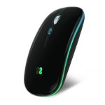 Subblim LED double souris plate souris optique sans fil RGB 1600DPI noir