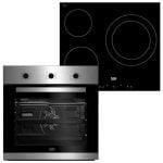 Beko BBSE12120XD Pack Forno Convencional 72L A Inox + Placa Vitrocerâmica 3 Zonas Preta