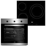 Beko BBSE12120XD Pack Horno Convencional 72L A Inox + Placa Vitrocerámica 3 Zonas Negra