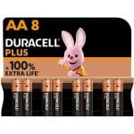 Pilha Alcalina Duracell Plus Pack 8 AA LR06 1.5V