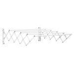HOMCOM Tendedero de Pared Extensible Metal con 5 Barras Interior Exterior