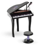 Homcom Piano Electrónico Infantil 37 Teclas con Micrófono y Luces 22 Canciones