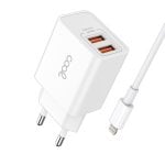 Cool Kit Netzwerkladegerät + USB 2.0 auf Lightning Kabel 1,2 m Weiß Cool Kit Netzwerkladegerät + USB 2.0 auf Lightning Kabel 1,2 m Weiß
