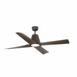 Faro Typhoon Ventilateur de Plafond avec Lumière et Commande Marron 19W