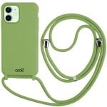Coole, schlichte Kordelhülle in Pistaziengrün für iPhone 12/12 Pro