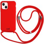 Cool Funda Cordón Liso Rojo para iPhone 13 Mini