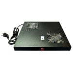 Phasak PHC 5654 Gruppo di ventilazione 4x120 mm con termostato 1U per armadio rack da 19" Nero