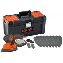 Black & Decker KA2000KA10-QS Lijadora de Detalle Mouse 120W con Accesorios y Caja de Herramientas en PcComponentes