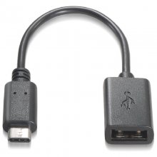 Nanocable Cable USB 2.0 Tipo C a USB Tipo A Macho/Hembra Negro 15cm en PcComponentes
